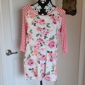 Honey and Lace 3/4 Sleeve Top